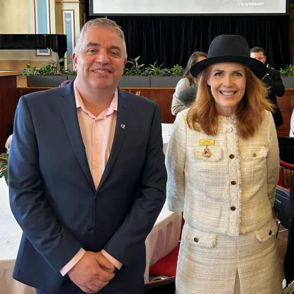 Edwin Johnstone and Alderman Lousie Bloomfield