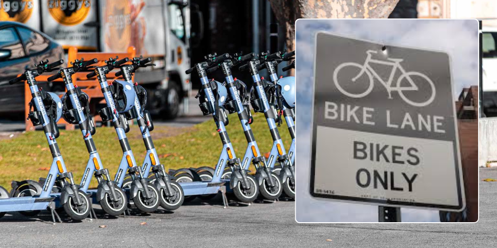 Illegal to ride e-scooters in bike lanes